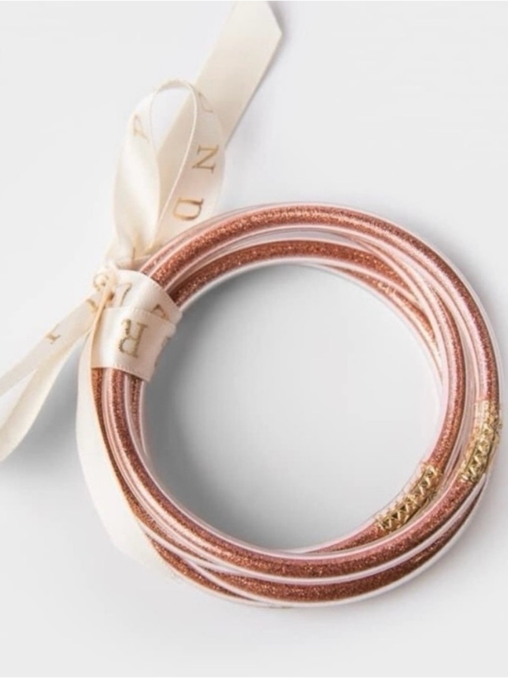 NWT Set of Pink Metallic Bangle Bracelets